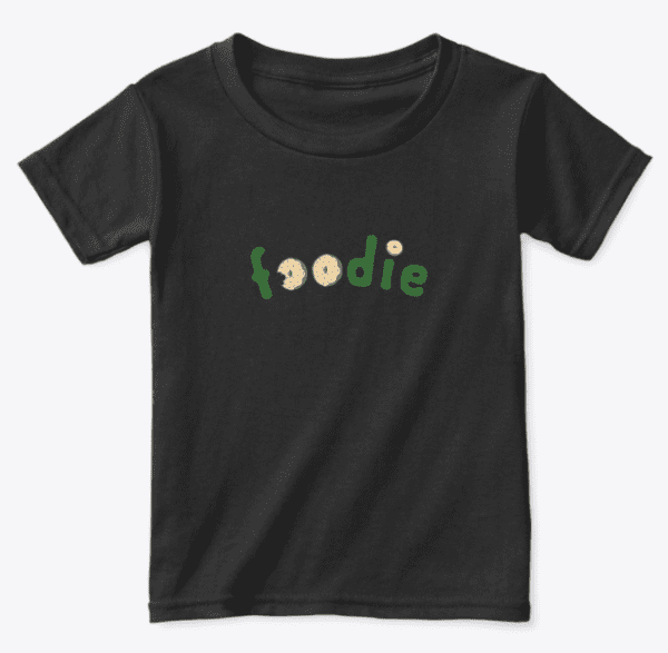 foodie kids tshirt black