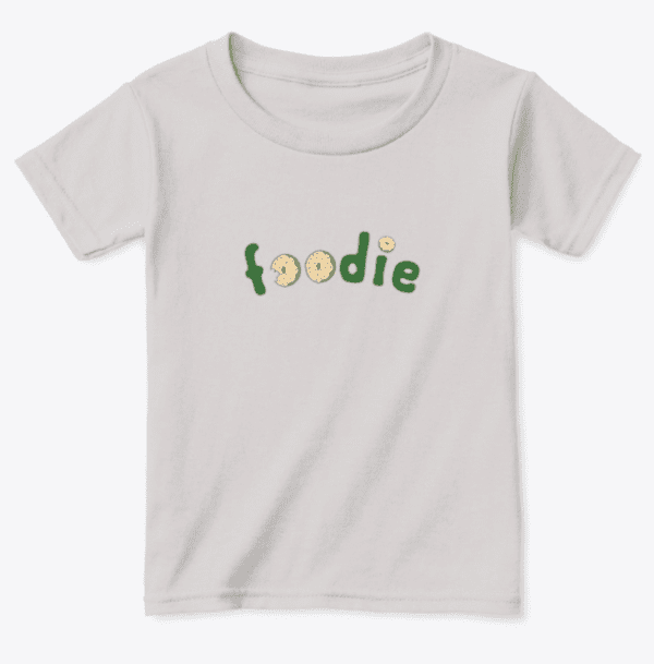 foodie kids tshirt grey