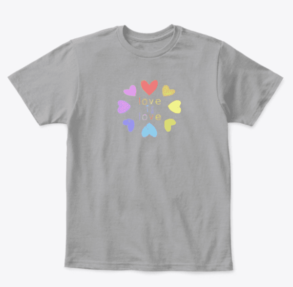 Love is Love kids tshirt-grey