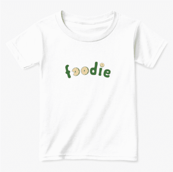 foodie kids tshirt white