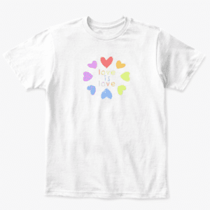 Love is Love kids tshirt-white