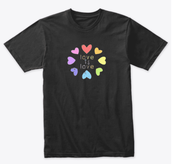 Love is Love unisex tshirt-black