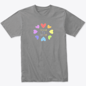 Love is Love unisex tshirt-grey