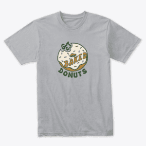 vintage Get Baked Donuts unisex T grey