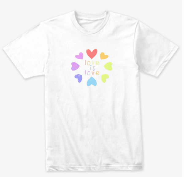 Love is Love unisex tshirt-white