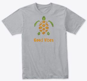 Good Vibes gray tee