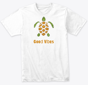 Good Vibes white tee