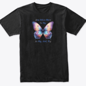 you were born to fly black t shirt